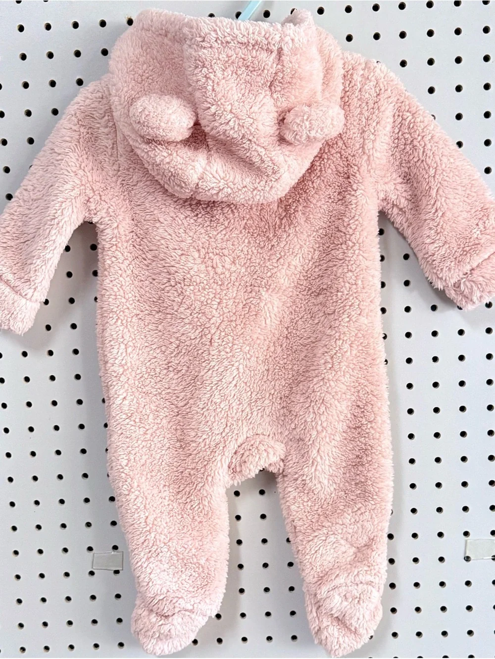 Old Navy Teddy Sherpa One-Piece Pram Suit -Pink